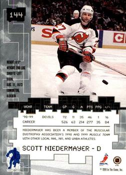 1999-00 Be a Player Millennium Signature Series - Chicago Sun-Times Ruby #144 Scott Niedermayer Back