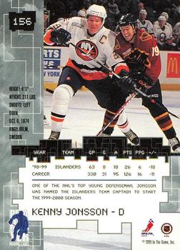1999-00 Be a Player Millennium Signature Series - Chicago Sun-Times Ruby #156 Kenny Jonsson Back