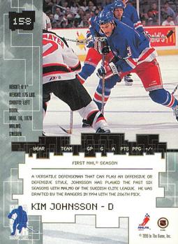 1999-00 Be a Player Millennium Signature Series - Chicago Sun-Times Ruby #158 Kim Johnsson Back