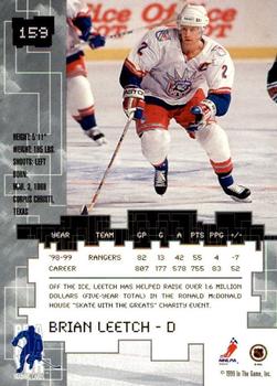 1999-00 Be a Player Millennium Signature Series - Chicago Sun-Times Ruby #159 Brian Leetch Back