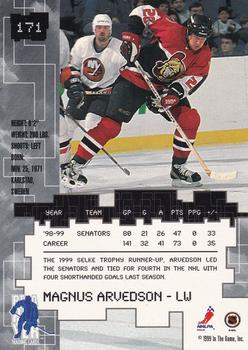 1999-00 Be a Player Millennium Signature Series - Chicago Sun-Times Ruby #171 Magnus Arvedson Back