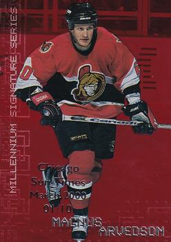 1999-00 Be a Player Millennium Signature Series - Chicago Sun-Times Ruby #171 Magnus Arvedson Front