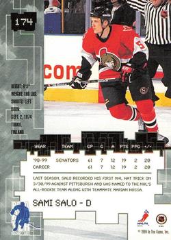 1999-00 Be a Player Millennium Signature Series - Chicago Sun-Times Ruby #174 Sami Salo Back