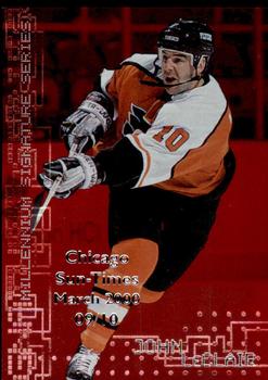 1999-00 Be a Player Millennium Signature Series - Chicago Sun-Times Ruby #179 John LeClair Front