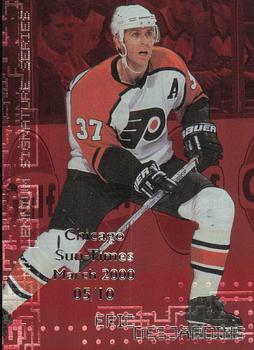 1999-00 Be a Player Millennium Signature Series - Chicago Sun-Times Ruby #180 Eric Desjardins Front
