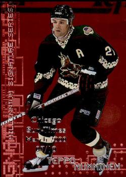 1999-00 Be a Player Millennium Signature Series - Chicago Sun-Times Ruby #189 Teppo Numminen Front