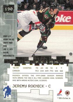 1999-00 Be a Player Millennium Signature Series - Chicago Sun-Times Ruby #190 Jeremy Roenick Back