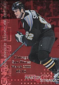 1999-00 Be a Player Millennium Signature Series - Chicago Sun-Times Ruby #198 Martin Straka Front