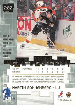 1999-00 Be a Player Millennium Signature Series - Chicago Sun-Times Ruby #200 Martin Sonnenberg Back