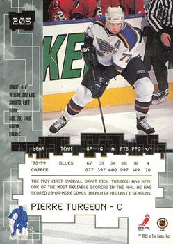 1999-00 Be a Player Millennium Signature Series - Chicago Sun-Times Ruby #205 Pierre Turgeon Back