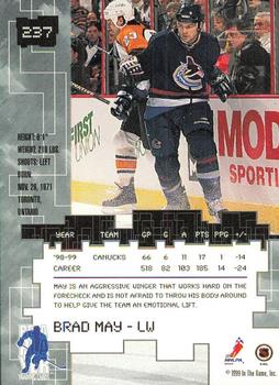 1999-00 Be a Player Millennium Signature Series - Chicago Sun-Times Ruby #237 Brad May Back