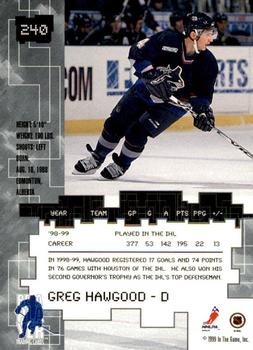 1999-00 Be a Player Millennium Signature Series - Chicago Sun-Times Ruby #240 Greg Hawgood Back