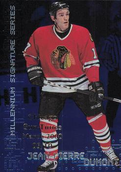 1999-00 Be a Player Millennium Signature Series - Chicago Sun-Times Sapphire #57 Jean-Pierre Dumont Front