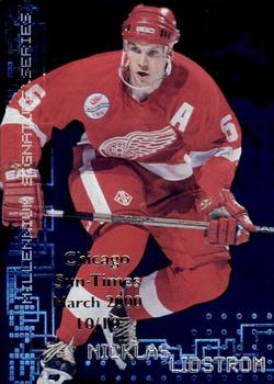 1999-00 Be a Player Millennium Signature Series - Chicago Sun-Times Sapphire #87 Nicklas Lidstrom Front