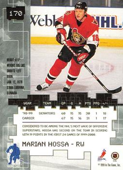 1999-00 Be a Player Millennium Signature Series - Chicago Sun-Times Sapphire #170 Marian Hossa Back