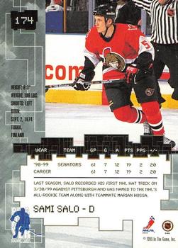1999-00 Be a Player Millennium Signature Series - Chicago Sun-Times Sapphire #174 Sami Salo Back