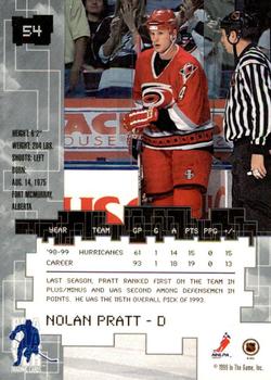 1999-00 Be a Player Millennium Signature Series - Toronto Spring Expo Gold #54 Nolan Pratt Back