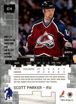 1999-00 Be a Player Millennium Signature Series - Toronto Spring Expo Gold #64 Scott Parker Back