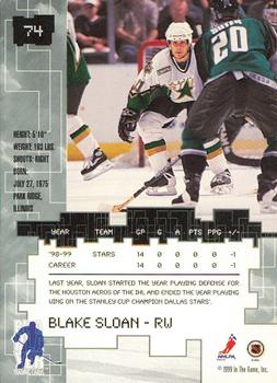 1999-00 Be a Player Millennium Signature Series - Toronto Spring Expo Gold #74 Blake Sloan Back