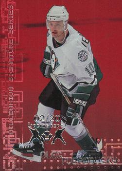 1999-00 Be a Player Millennium Signature Series - Toronto Spring Expo Ruby #3 Oleg Tverdovsky Front