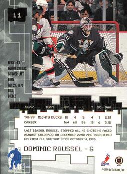 1999-00 Be a Player Millennium Signature Series - Toronto Spring Expo Ruby #11 Dominic Roussel Back