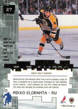 1999-00 Be a Player Millennium Signature Series - Toronto Spring Expo Ruby #27 Mikko Eloranta Back