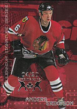 1999-00 Be a Player Millennium Signature Series - Toronto Spring Expo Ruby #58 Anders Eriksson Front