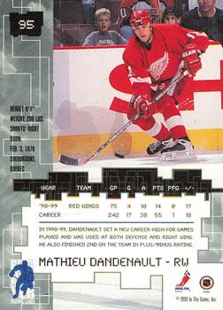 1999-00 Be a Player Millennium Signature Series - Toronto Spring Expo Ruby #95 Mathieu Dandenault Back