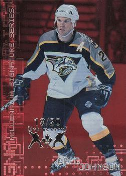 1999-00 Be a Player Millennium Signature Series - Toronto Spring Expo Ruby #141 Greg Johnson Front