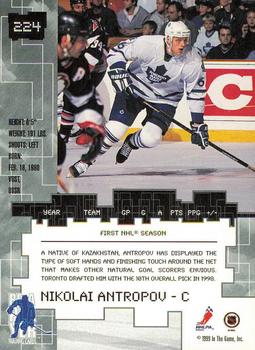 1999-00 Be a Player Millennium Signature Series - Toronto Spring Expo Ruby #224 Nikolai Antropov Back