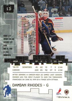 1999-00 Be a Player Millennium Signature Series - Toronto Spring Expo Silver #13 Damian Rhodes Back