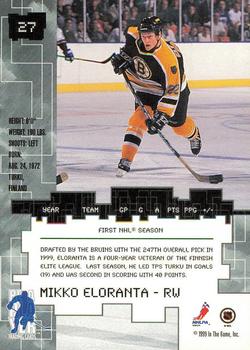 1999-00 Be a Player Millennium Signature Series - Toronto Spring Expo Silver #27 Mikko Eloranta Back