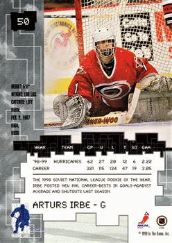 1999-00 Be a Player Millennium Signature Series - Toronto Spring Expo Silver #50 Arturs Irbe Back