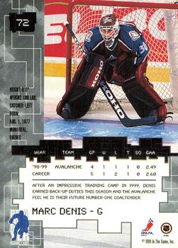 1999-00 Be a Player Millennium Signature Series - Toronto Spring Expo Silver #72 Marc Denis Back