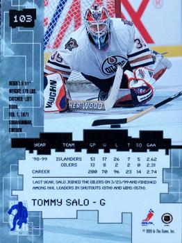 1999-00 Be a Player Millennium Signature Series - Toronto Spring Expo Silver #103 Tommy Salo Back