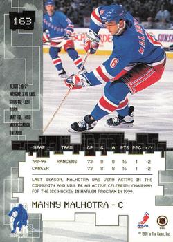 1999-00 Be a Player Millennium Signature Series - Toronto Spring Expo Silver #163 Manny Malhotra Back
