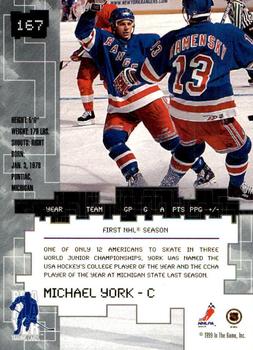 1999-00 Be a Player Millennium Signature Series - Toronto Spring Expo Silver #167 Mike York Back