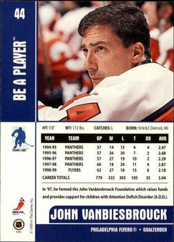1999-00 Be a Player Memorabilia - Toronto Fall Expo #44 John Vanbiesbrouck Back