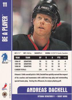 1999-00 Be a Player Memorabilia - Toronto Fall Expo #111 Andreas Dackell Back