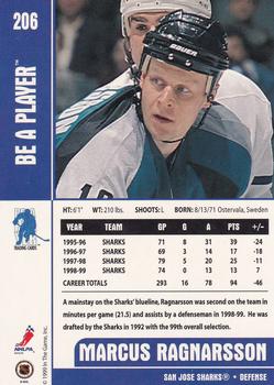 1999-00 Be a Player Memorabilia - Toronto Fall Expo #206 Marcus Ragnarsson Back