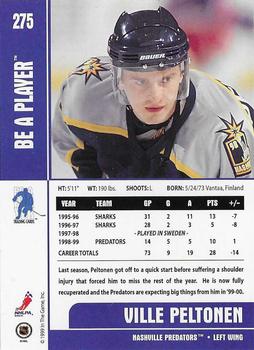 1999-00 Be a Player Memorabilia - Toronto Fall Expo #275 Ville Peltonen Back