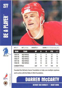 1999-00 Be a Player Memorabilia - Toronto Fall Expo #277 Darren McCarty Back