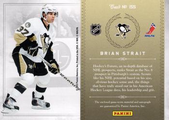 2011-12 Panini Rookie Anthology #155 Brian Strait Back