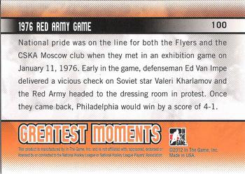 2011-12 In The Game Broad Street Boys #100 1976 Red Army Game Back