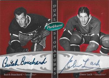 2006-07 Parkhurst - Dual Signatures #DA-BL Butch Bouchard / Elmer Lach Front