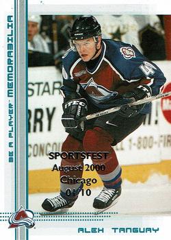 2000-01 Be a Player Memorabilia - Chicago Sportsfest Blue #25 Alex Tanguay Front