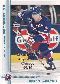 2000-01 Be a Player Memorabilia - Chicago Sportsfest Blue #89 Brian Leetch Front
