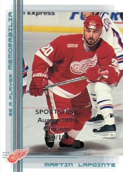 2000-01 Be a Player Memorabilia - Chicago Sportsfest Blue #361 Martin Lapointe Front