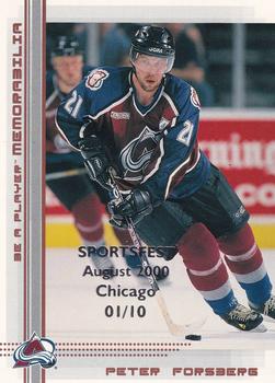 2000-01 Be a Player Memorabilia - Chicago Sportsfest Copper #72 Peter Forsberg Front