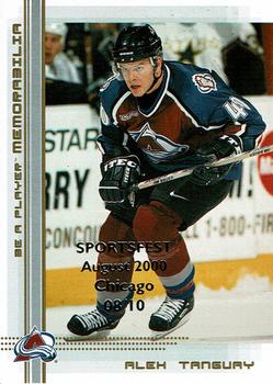 2000-01 Be a Player Memorabilia - Chicago Sportsfest Gold #25 Alex Tanguay Front